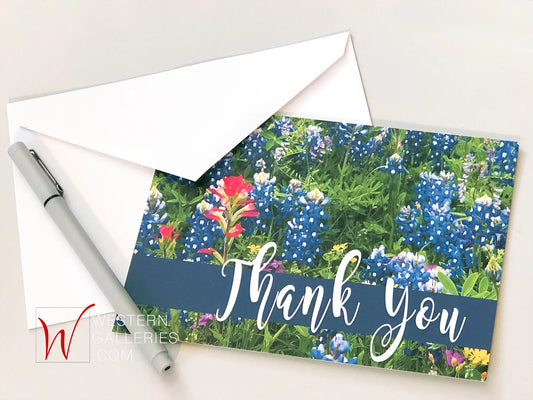 5x7 Cards: Thank You Texas Bluebonnets & Wildflowers
