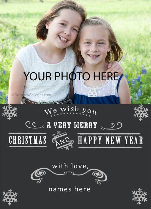 Printable JPEG:  Merry Christmas Chalkboard - Print Your Own