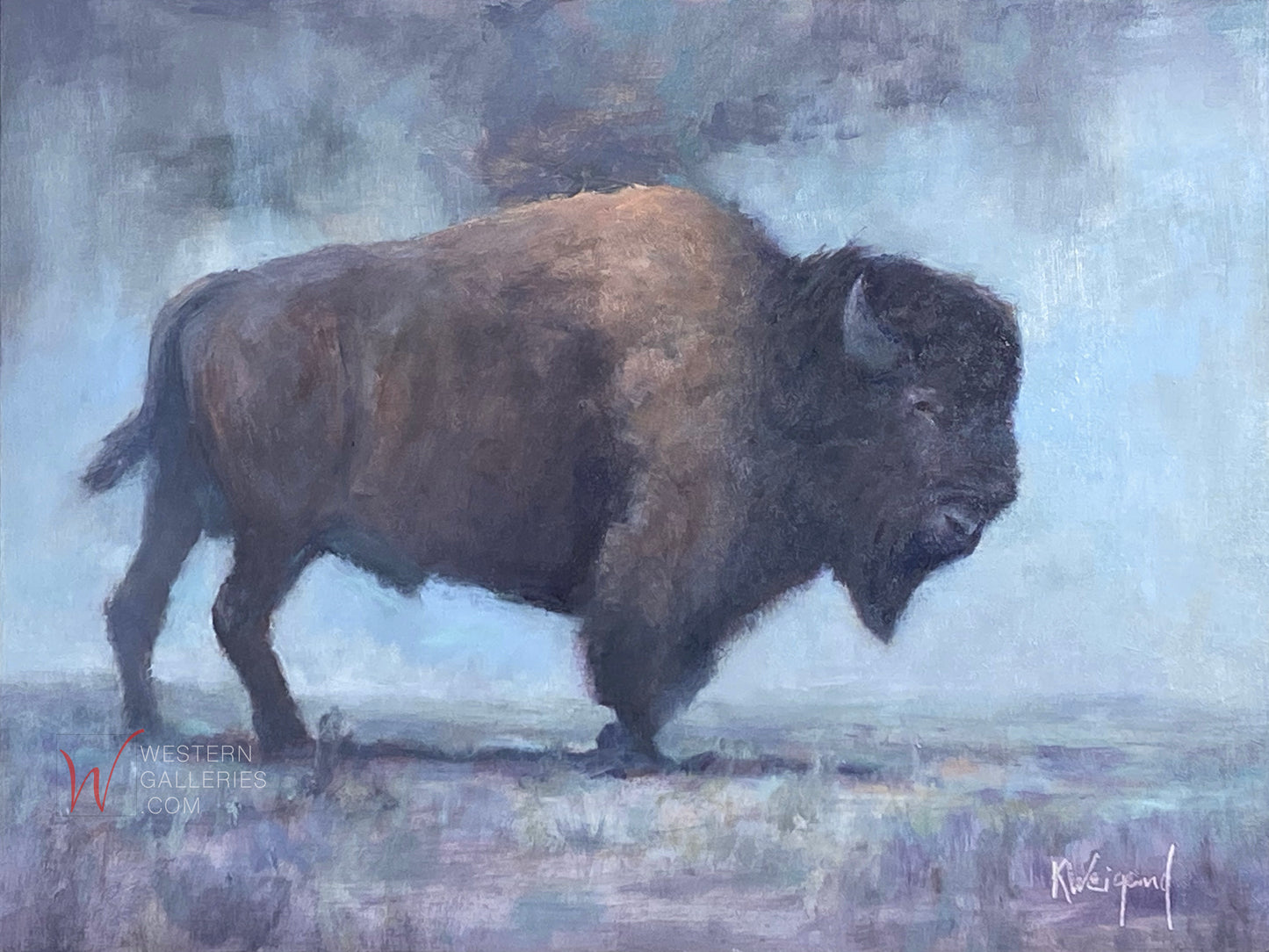 Moody Blue Bison