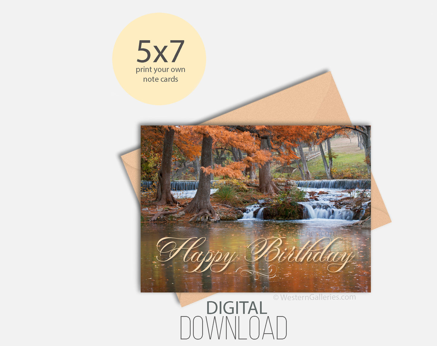 Download: Birthday Hill Country Fall Colors 5x7 Cards | JPEG | PDF