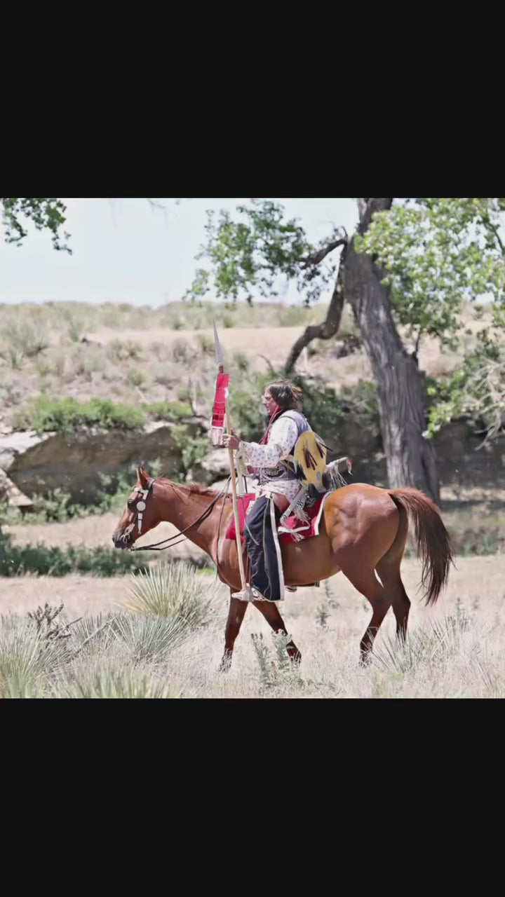 Southern Cheyenne War Horse Art by Clyde Lewis at Western Galleries online art gallery of Fredericksburg TX
