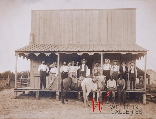 Vintage | Texas Saloon - Men on Porch