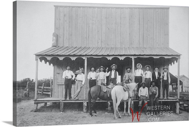Vintage | Texas Saloon - Men on Porch
