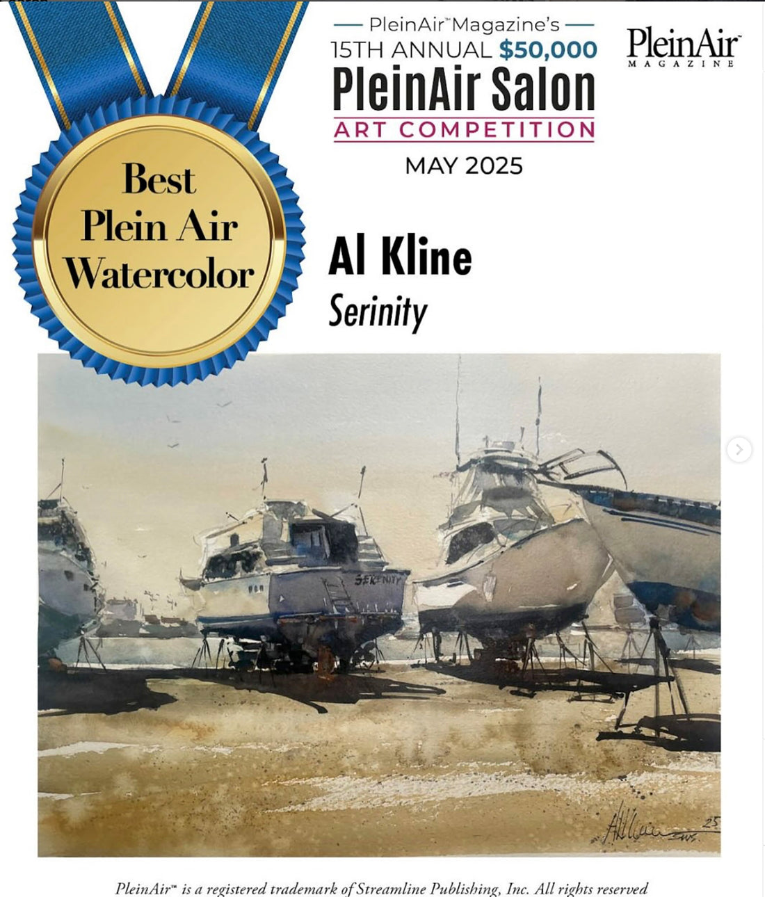 Watercolor artist Al Kline Finalist PleinAir Magazine's national art competition