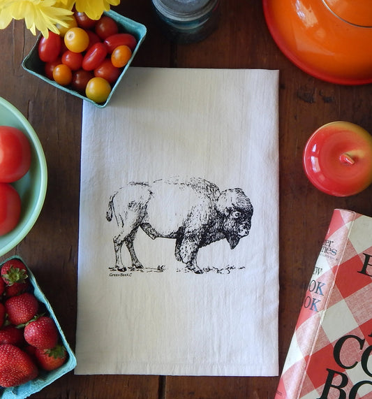 Bison Tea Towel (options) NEW