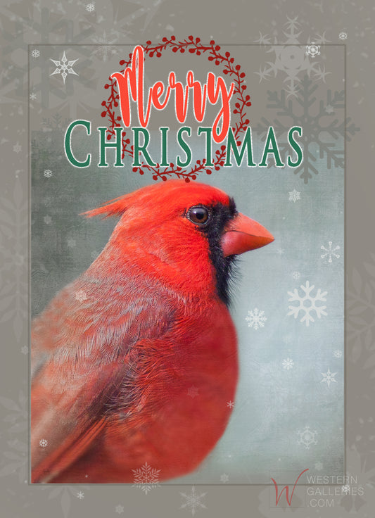 5x7 Cards - Red Cardinal Merry Christmas Cards