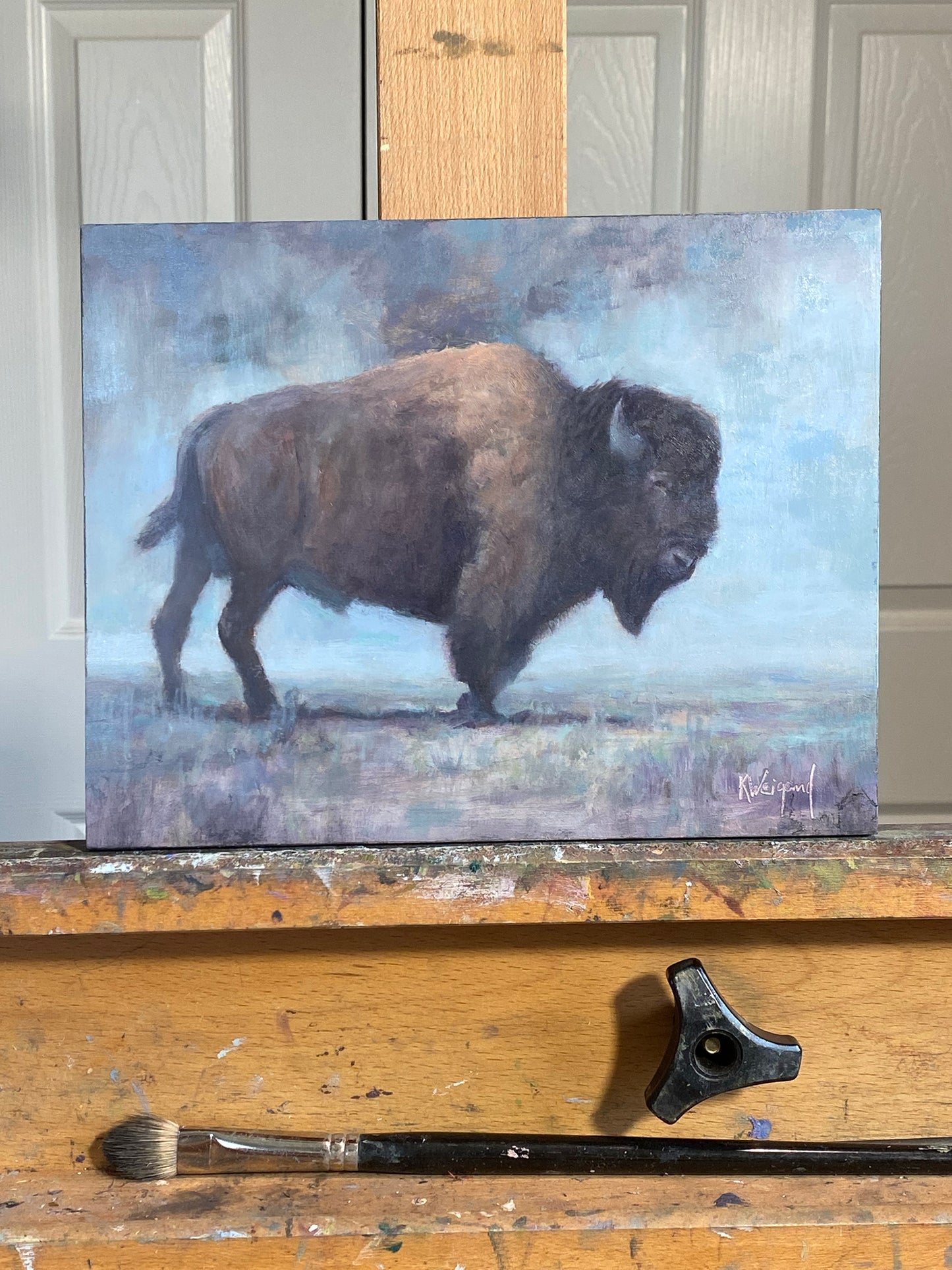 Moody Blue Bison