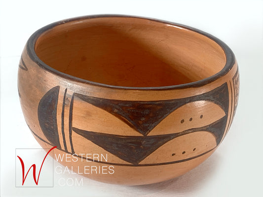 Vintage Traditional Hopi Native American Small Pottery Bowl