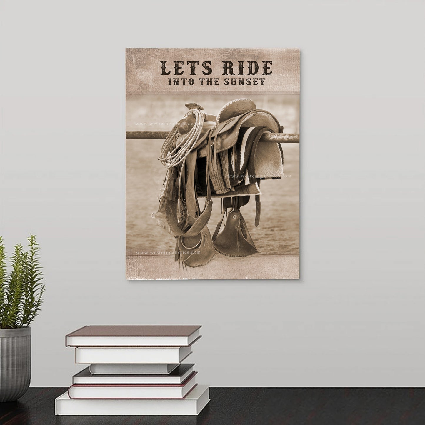 Lets Ride Into the Sunset - Cards, Canvas, Prints, Decor