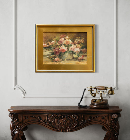 Roses still life oil painting by JoAnne Spencer of Fredericksburg TX.  View artworks online at Western Galleries.