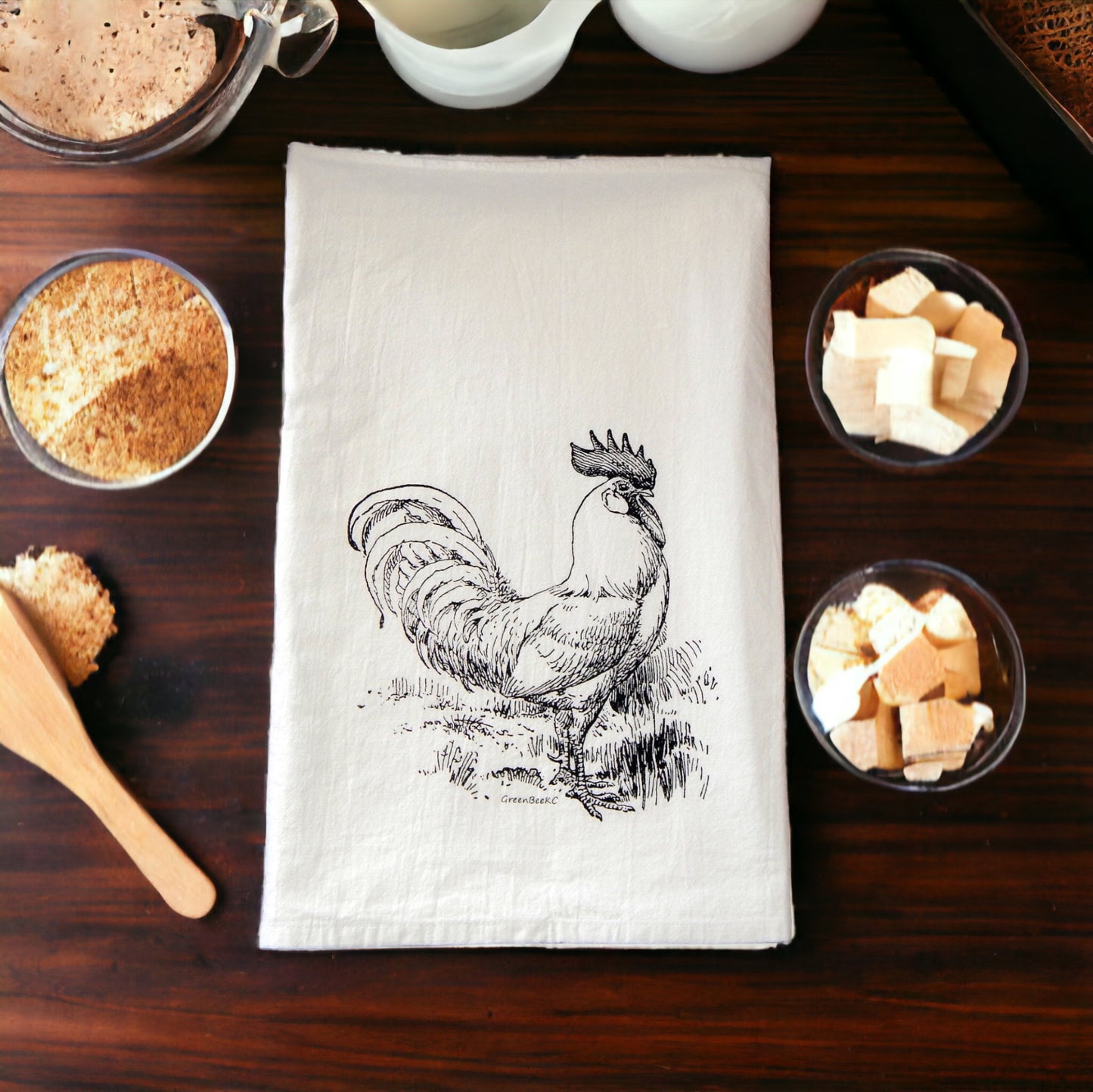 Rooster Chicken Tea Towel NEW