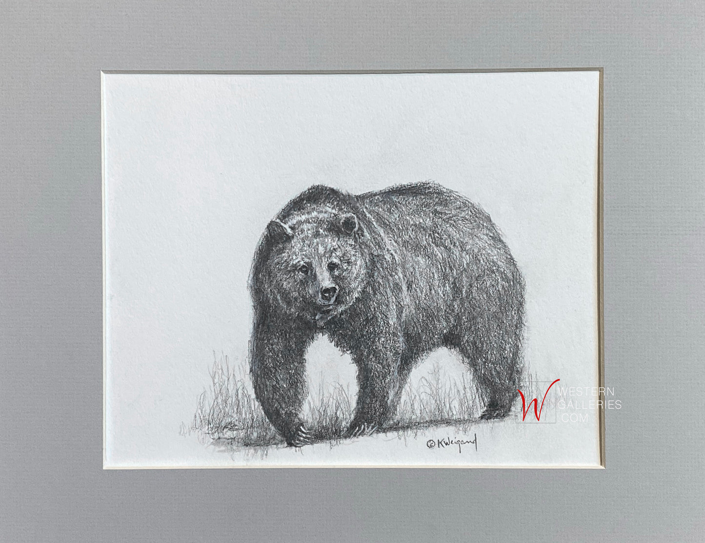 Sharp Claws Grizzly, Original Drawing
