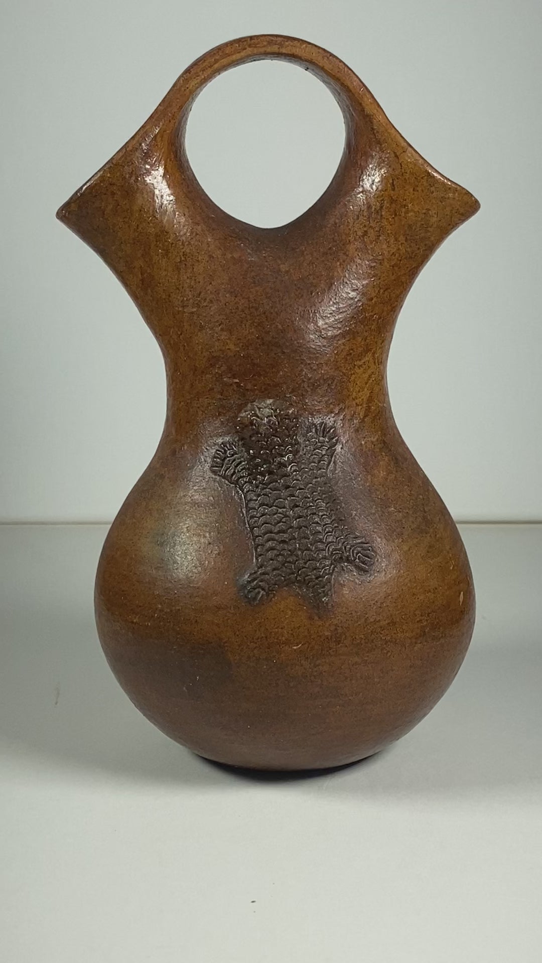 ＊rita_antique＊ページ Rita Manygoats Horned Toad Clay Pottery Vase | Western Galleries
