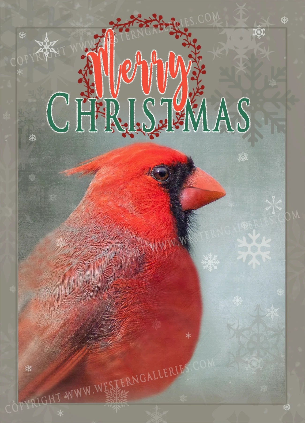 5x7 Cards - Red Cardinal 2023 Merry Christmas Cards