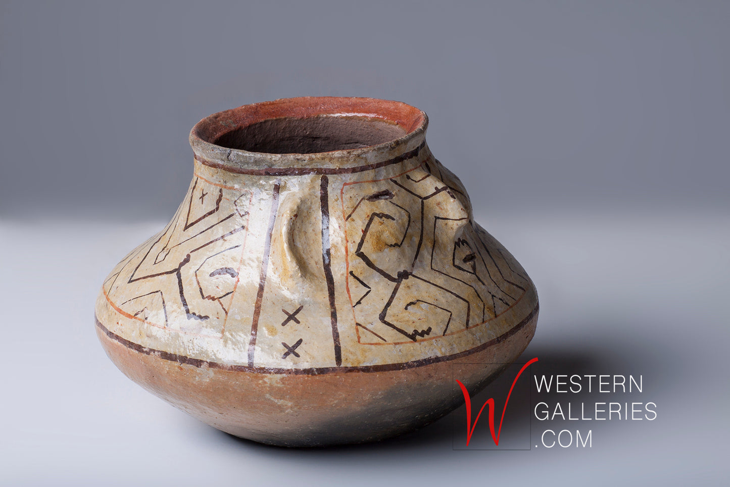 Pottery: Shipibo Tribe Facial Vase, Peru Amazon Jungle