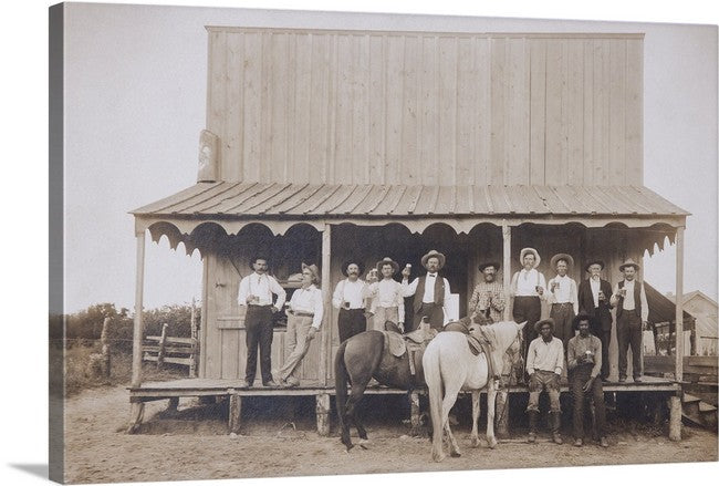 Vintage | Texas Saloon - Men on Porch