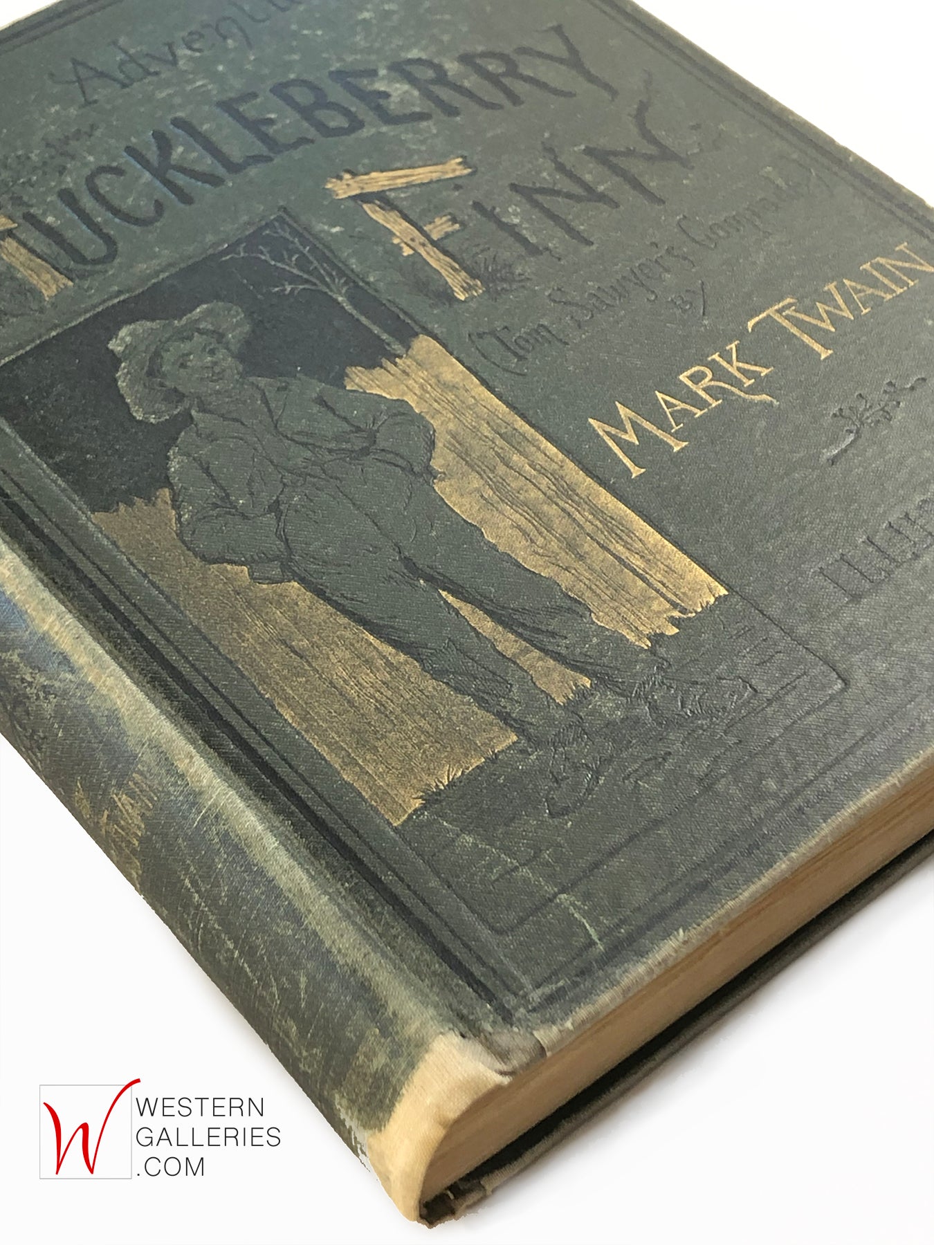 Book: 1st Ed 1885 Adventures of Huckleberry Finn by Mark Twain + Rare Vermont Historical Provenance
